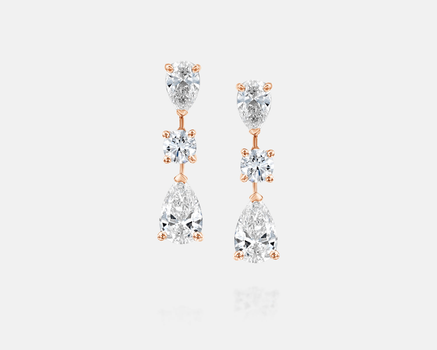 Trio Pear Drop Earring | Lab Diamond
