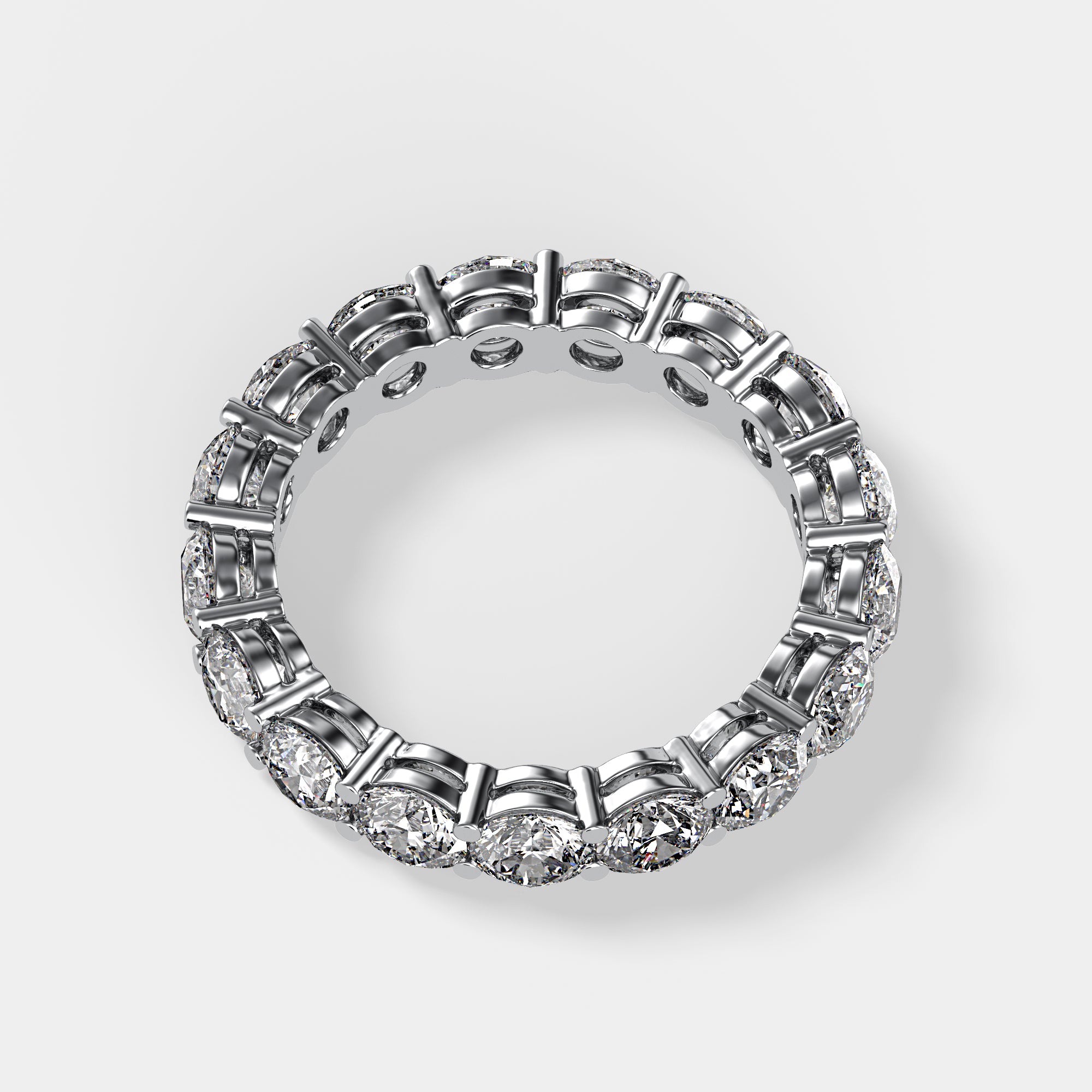 Round Brilliant Shared Prong Eternity Band | Lab Diamond