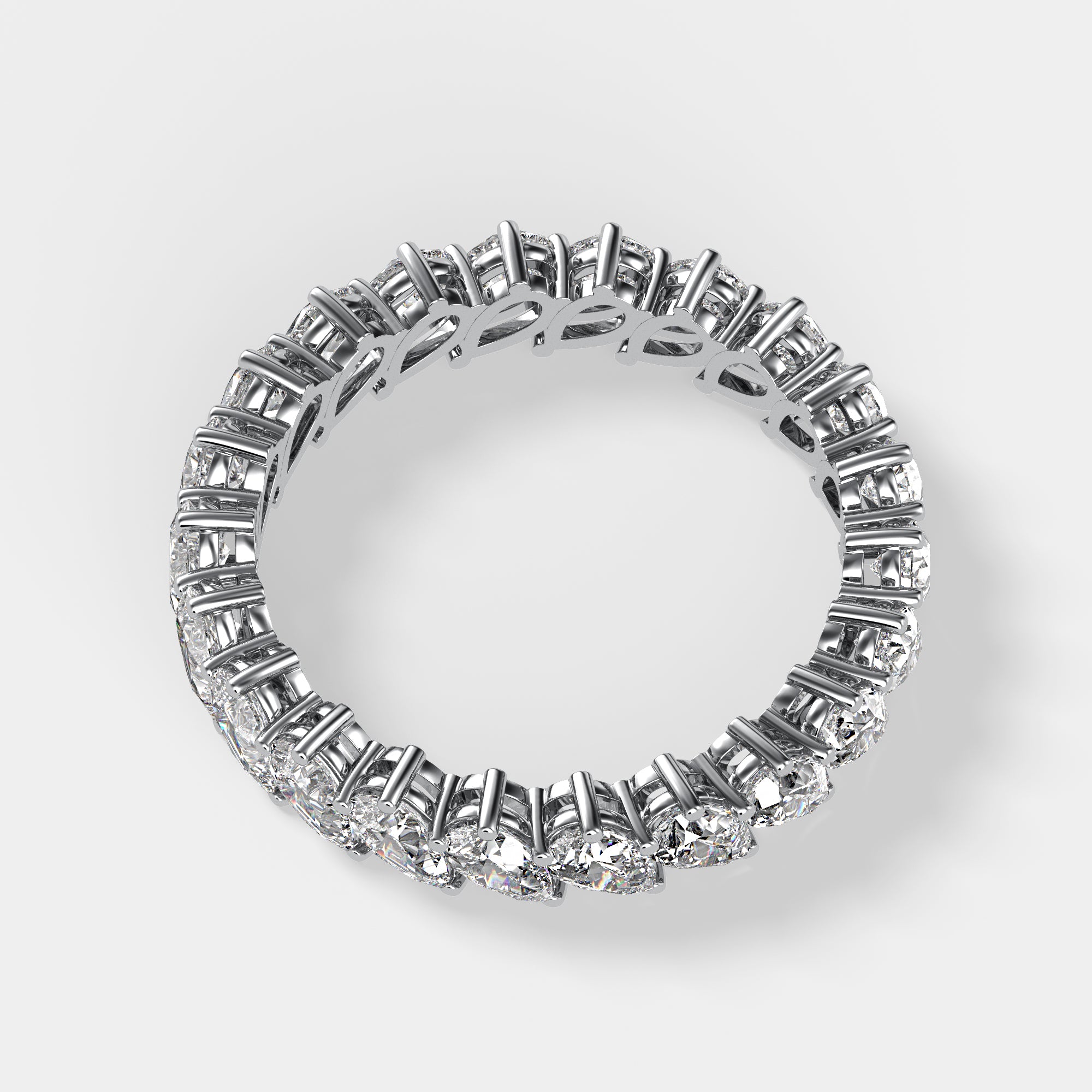 Pear Cut Shared Prong Eternity Band | Lab Diamond