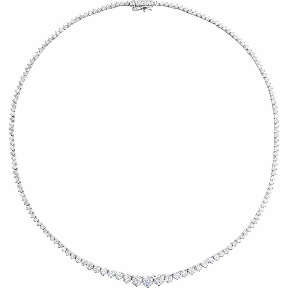 Graduated Tennis Necklace - Lab Grown Diamond