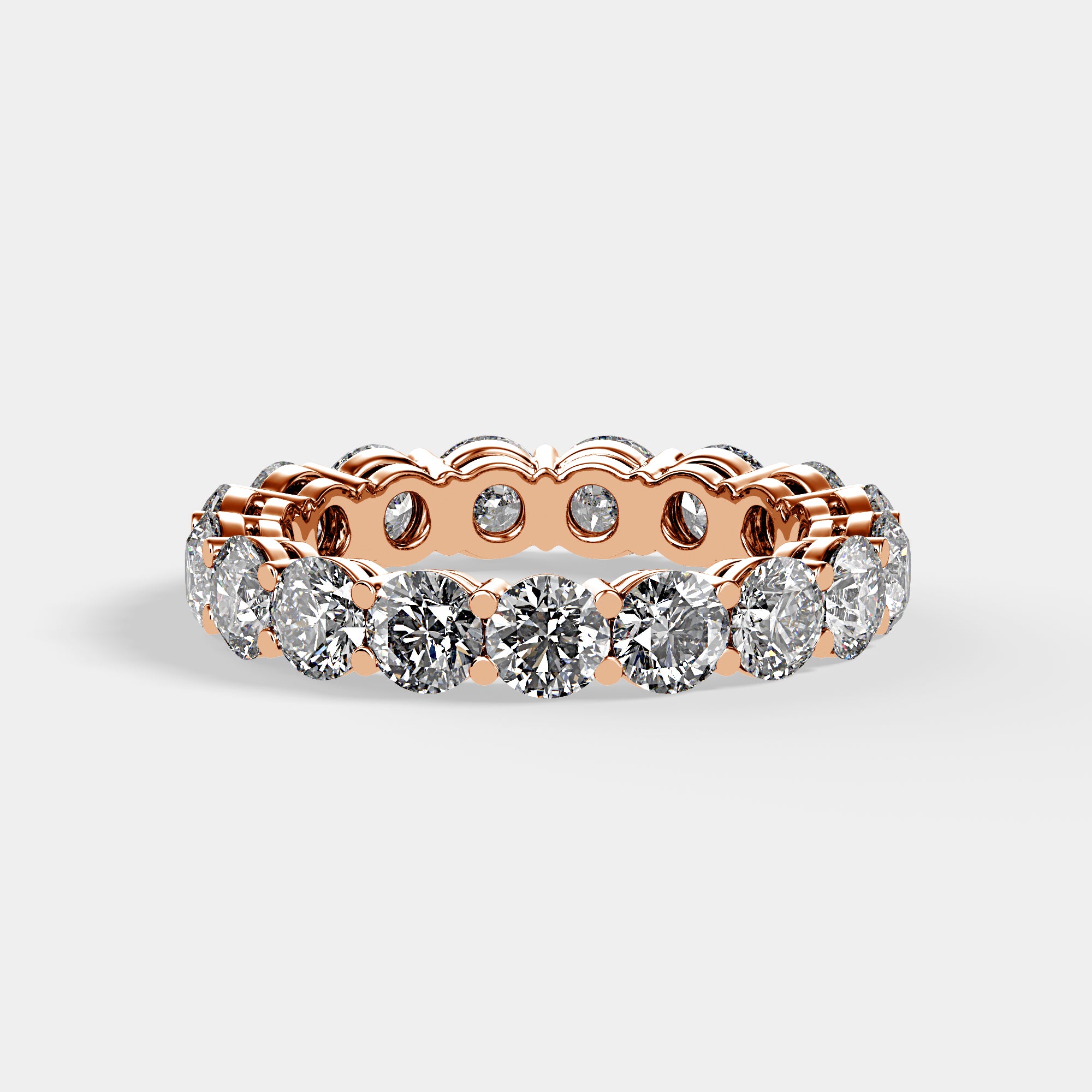Round Brilliant Shared Prong Eternity Band | Lab Diamond