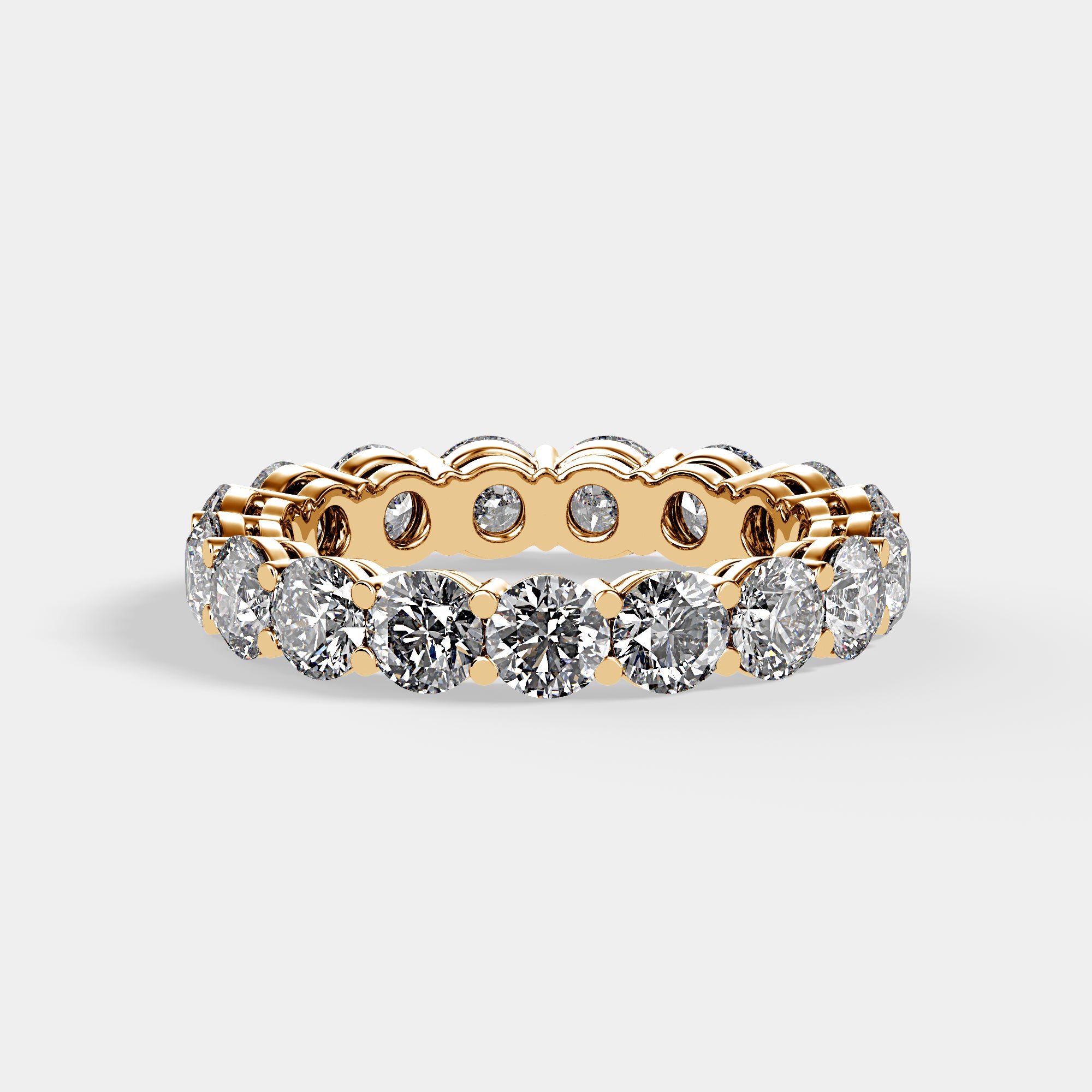 Round Brilliant Shared Prong Eternity Band | Lab Diamond