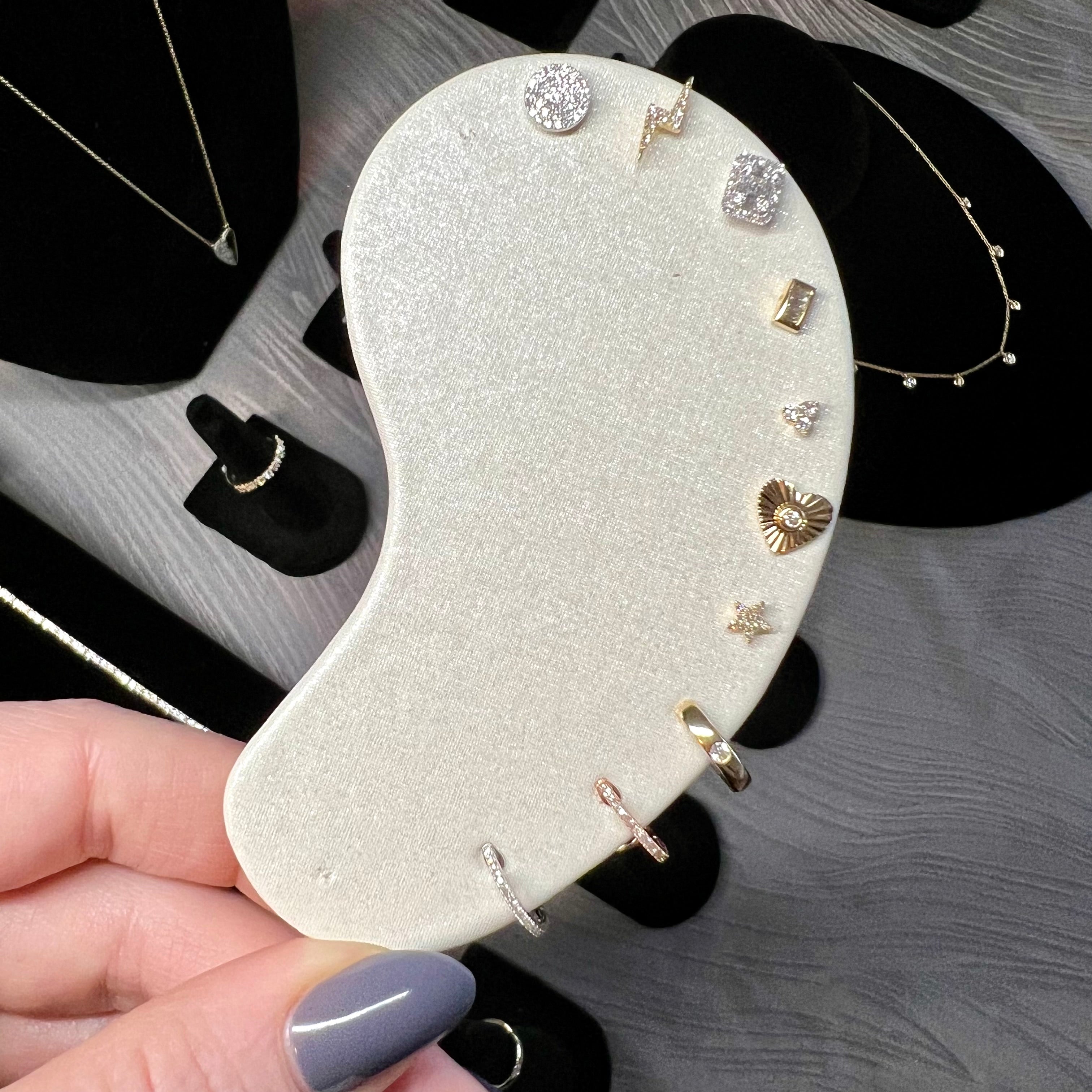 Pavé Diamond Disc Stud Earrings