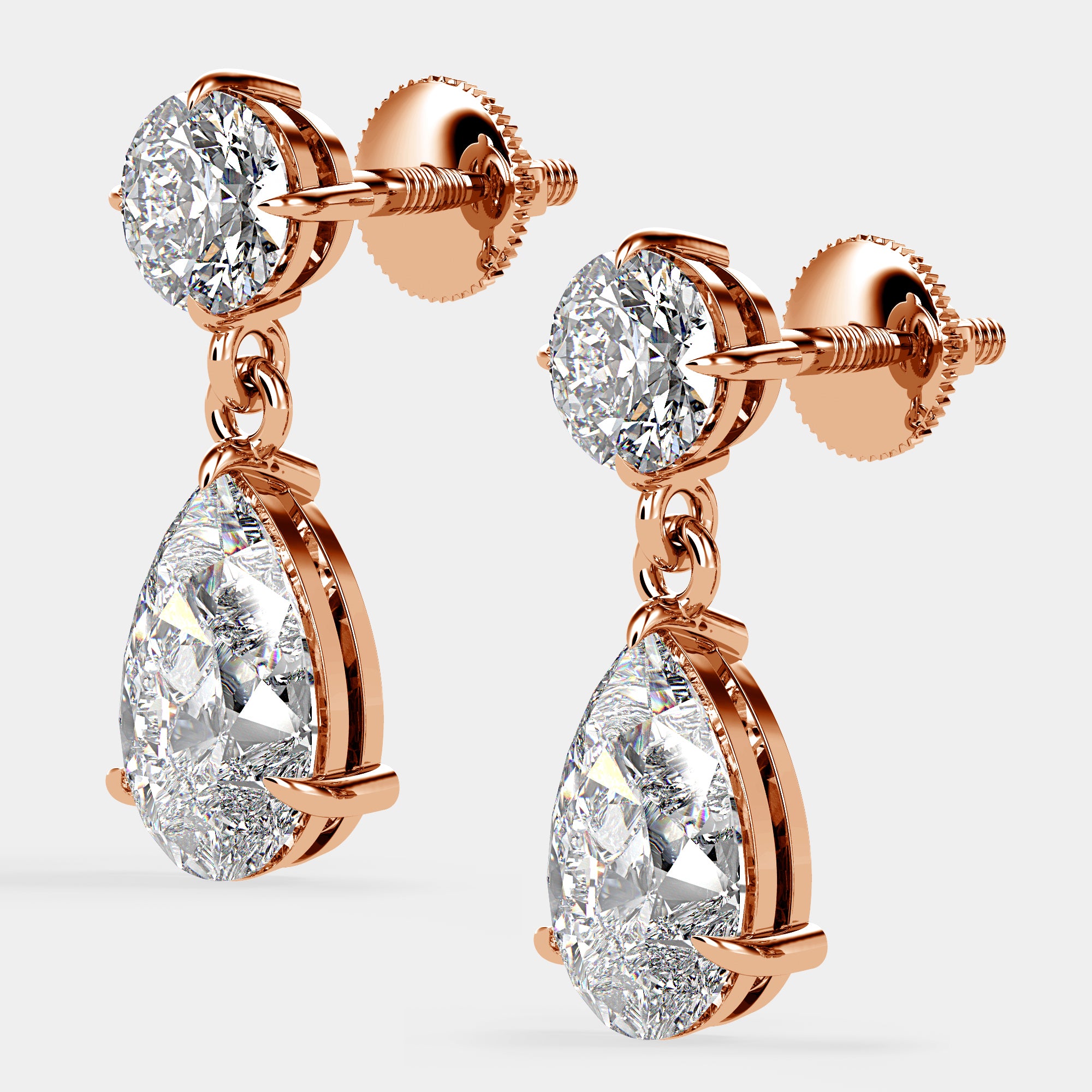 Pear Duo Drop Earring | Lab Diamond