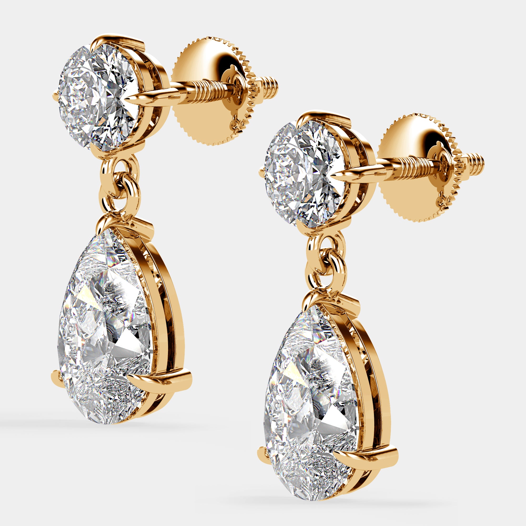 Pear Duo Drop Earring | Lab Diamond