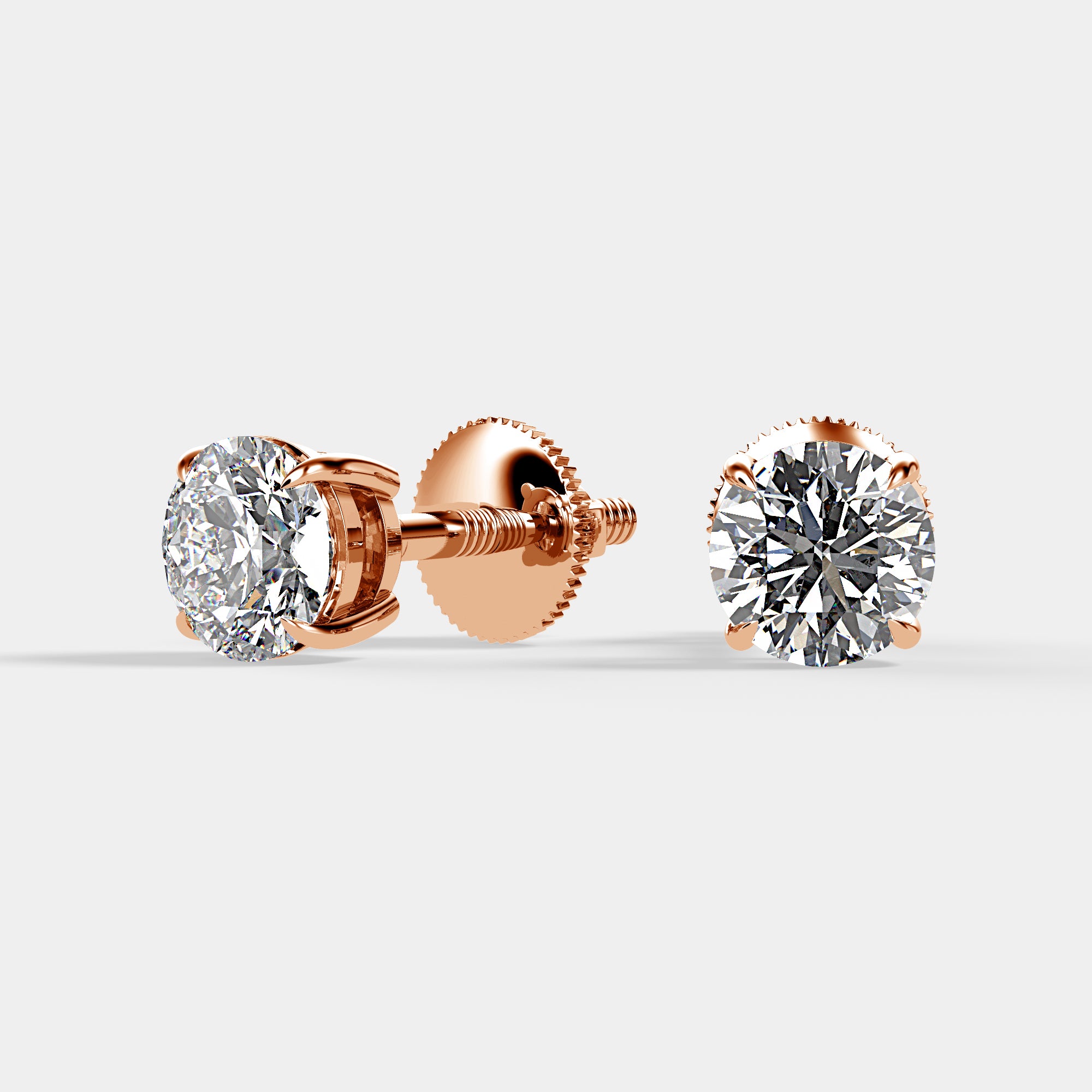 Round Brilliant Stud Earrings | Lab Diamond