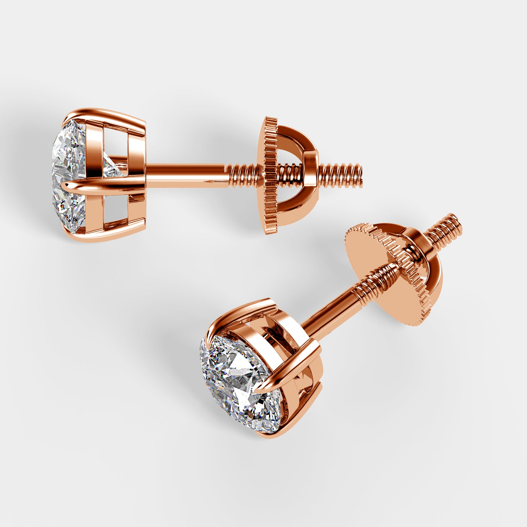 Round Brilliant Stud Earrings | Lab Diamond