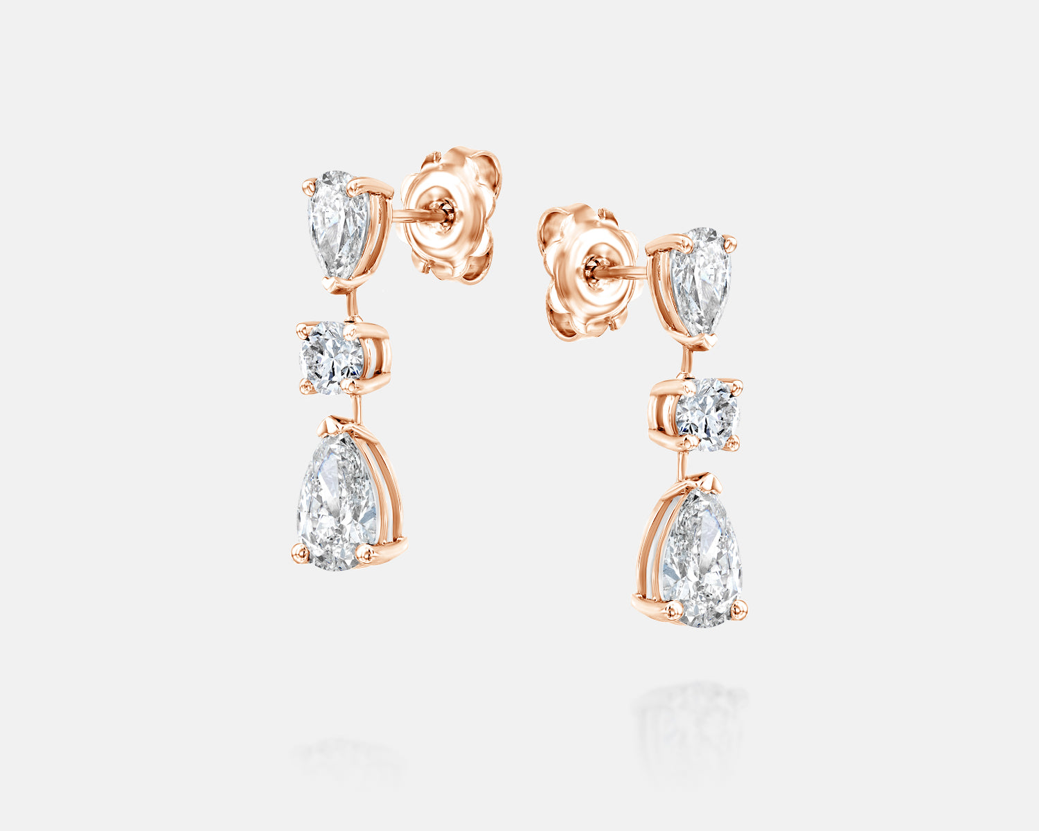 Trio Pear Drop Earring | Lab Diamond