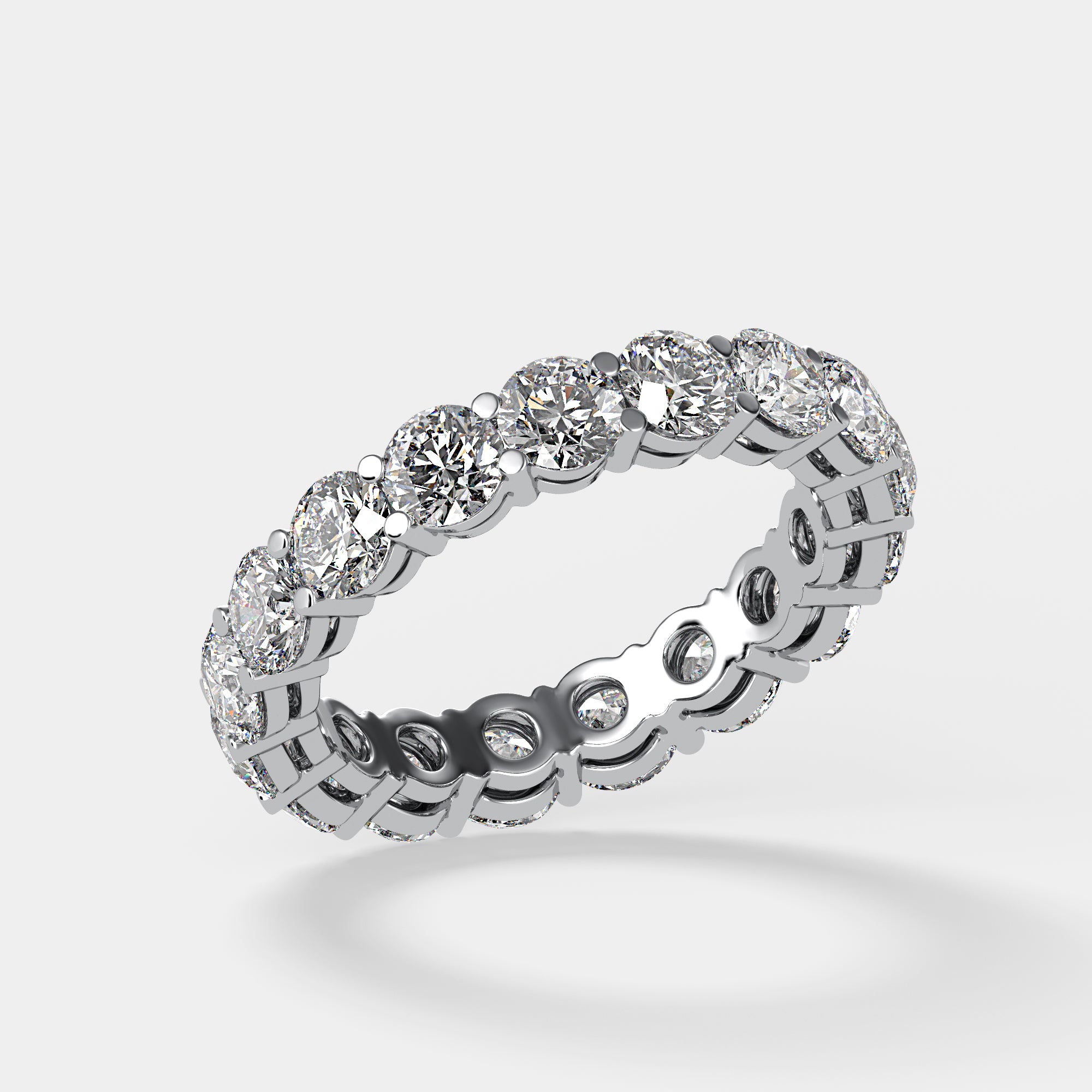 Round Brilliant Shared Prong Eternity Band | Lab Diamond