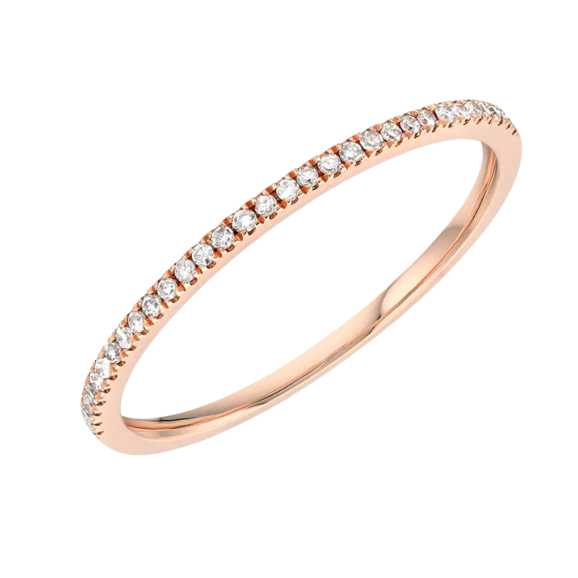 Super Slim 1.2mm Halfway Pavé Band