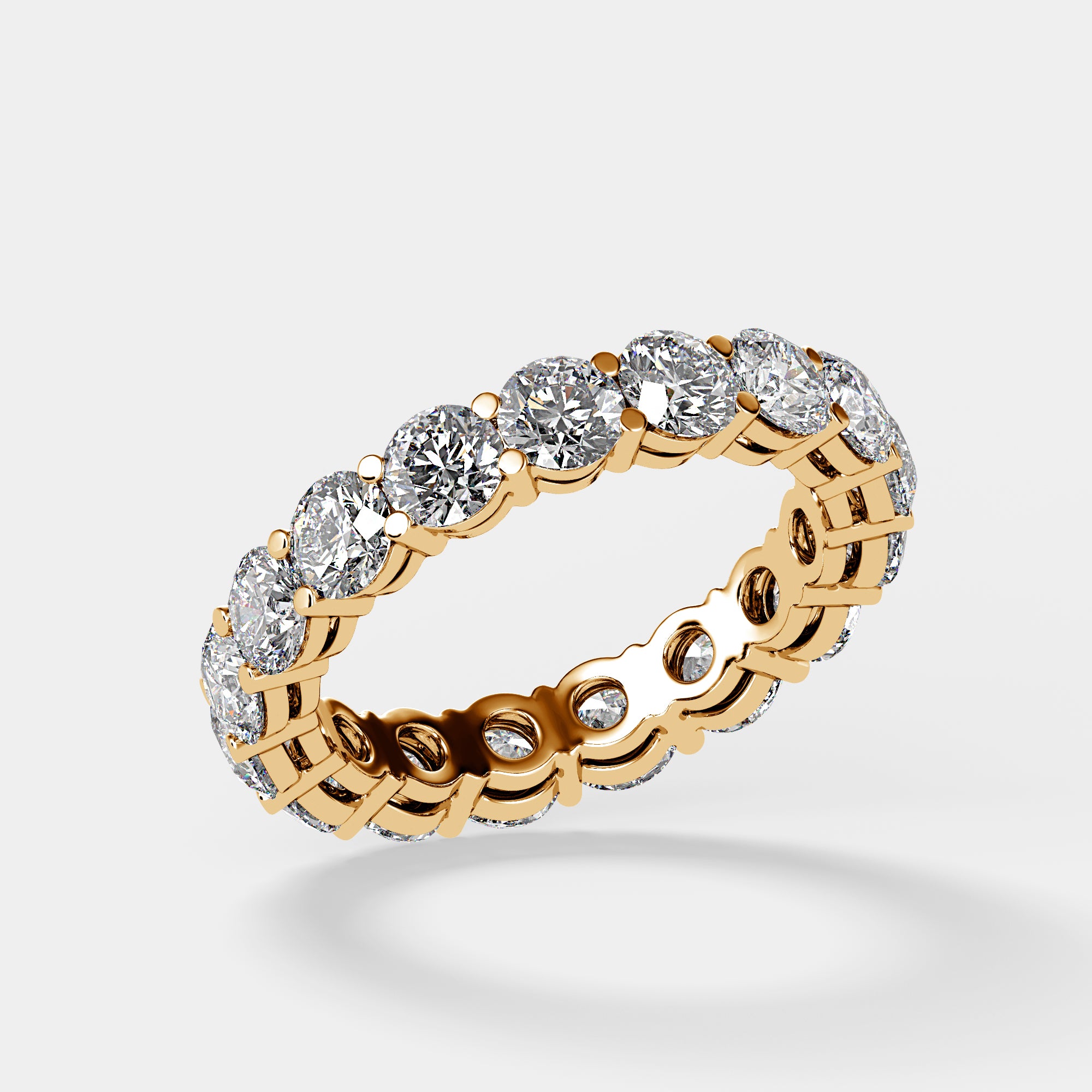 Round Brilliant Shared Prong Eternity Band | Lab Diamond
