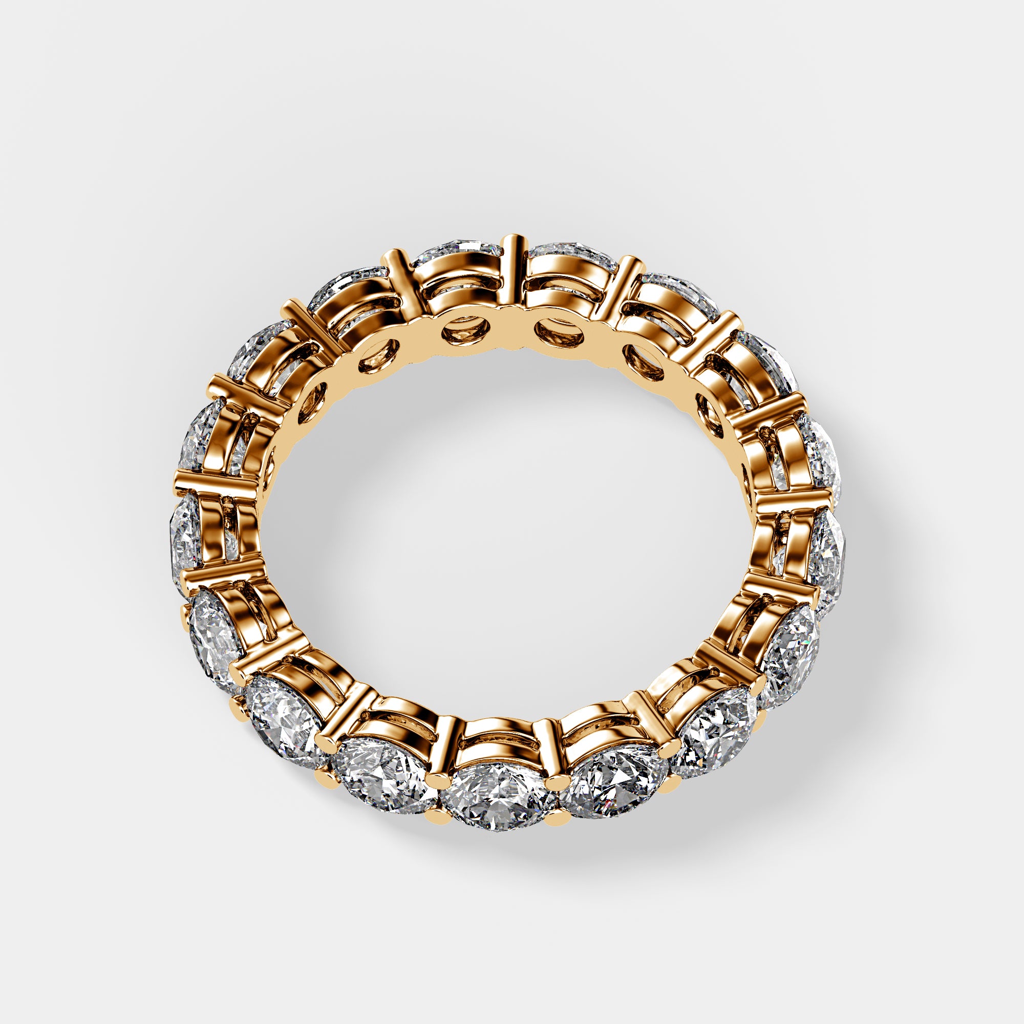 Round Brilliant Shared Prong Eternity Band | Lab Diamond