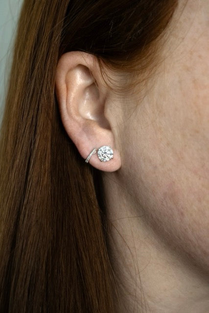 Classic Round Brilliant Stud Earrings - Lab Grown