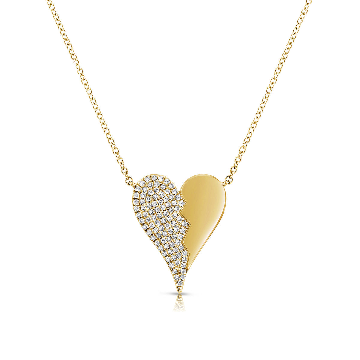 Jagged Heart Pavé Pendant