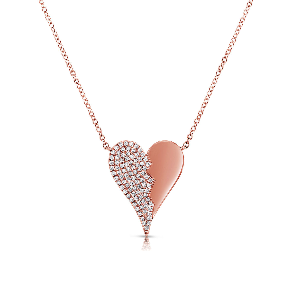 Jagged Heart Pavé Pendant