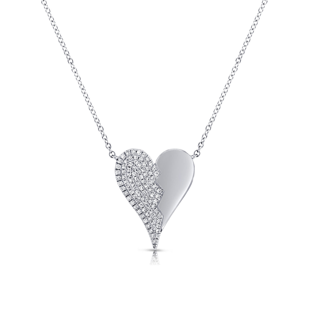 Jagged Heart Pavé Pendant