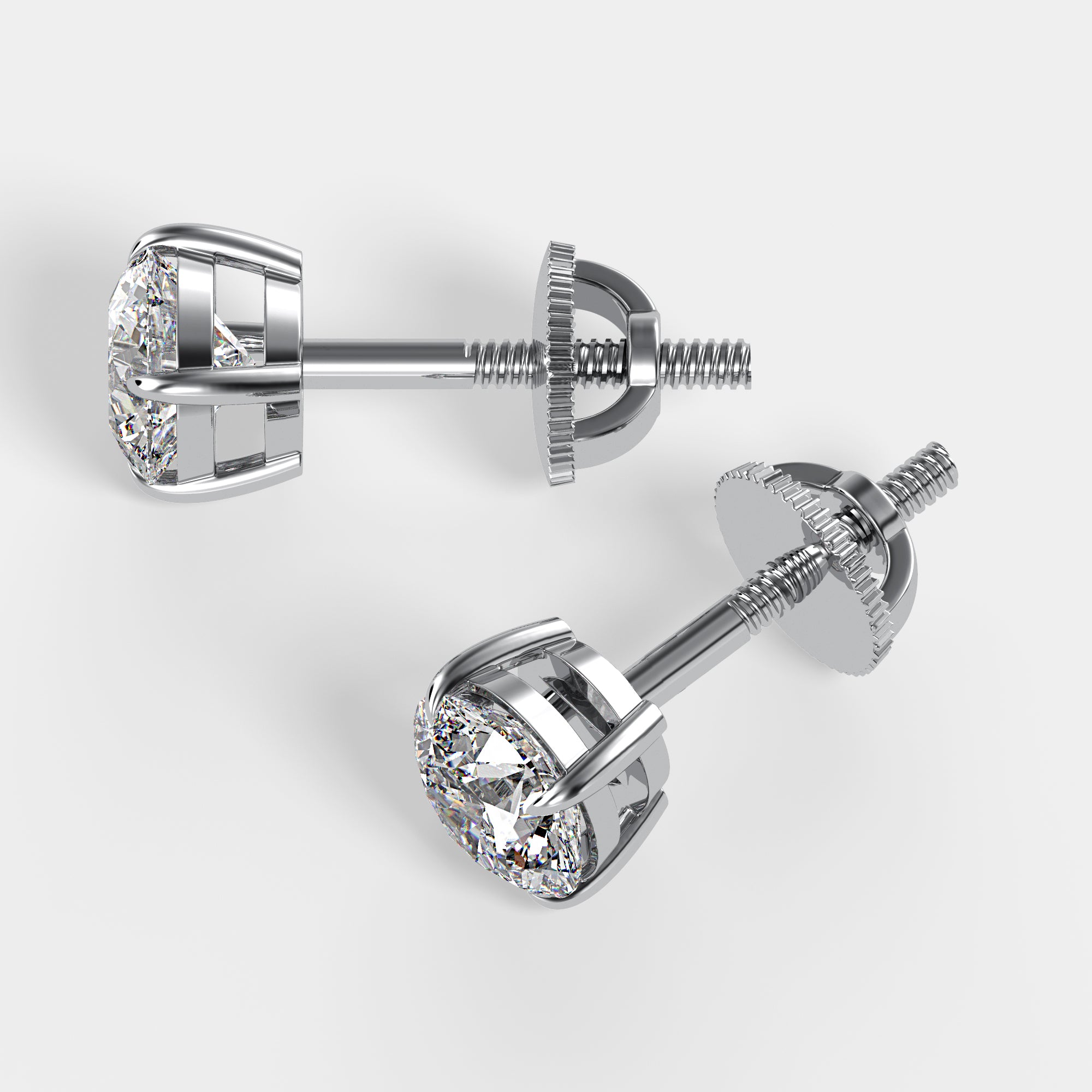 Round Brilliant Stud Earrings | Lab Diamond