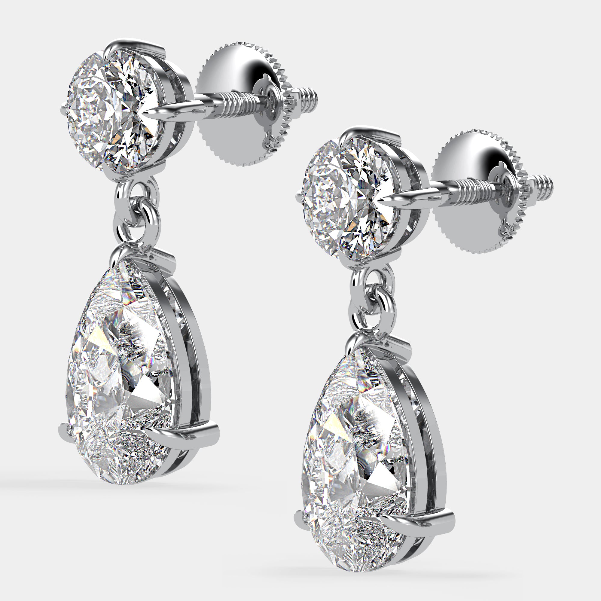 Pear Duo Drop Earring | Lab Diamond