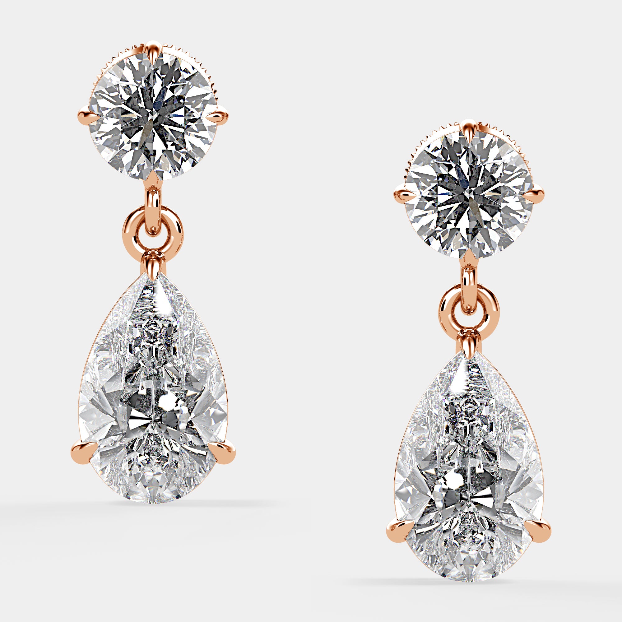 Pear Duo Drop Earring | Lab Diamond