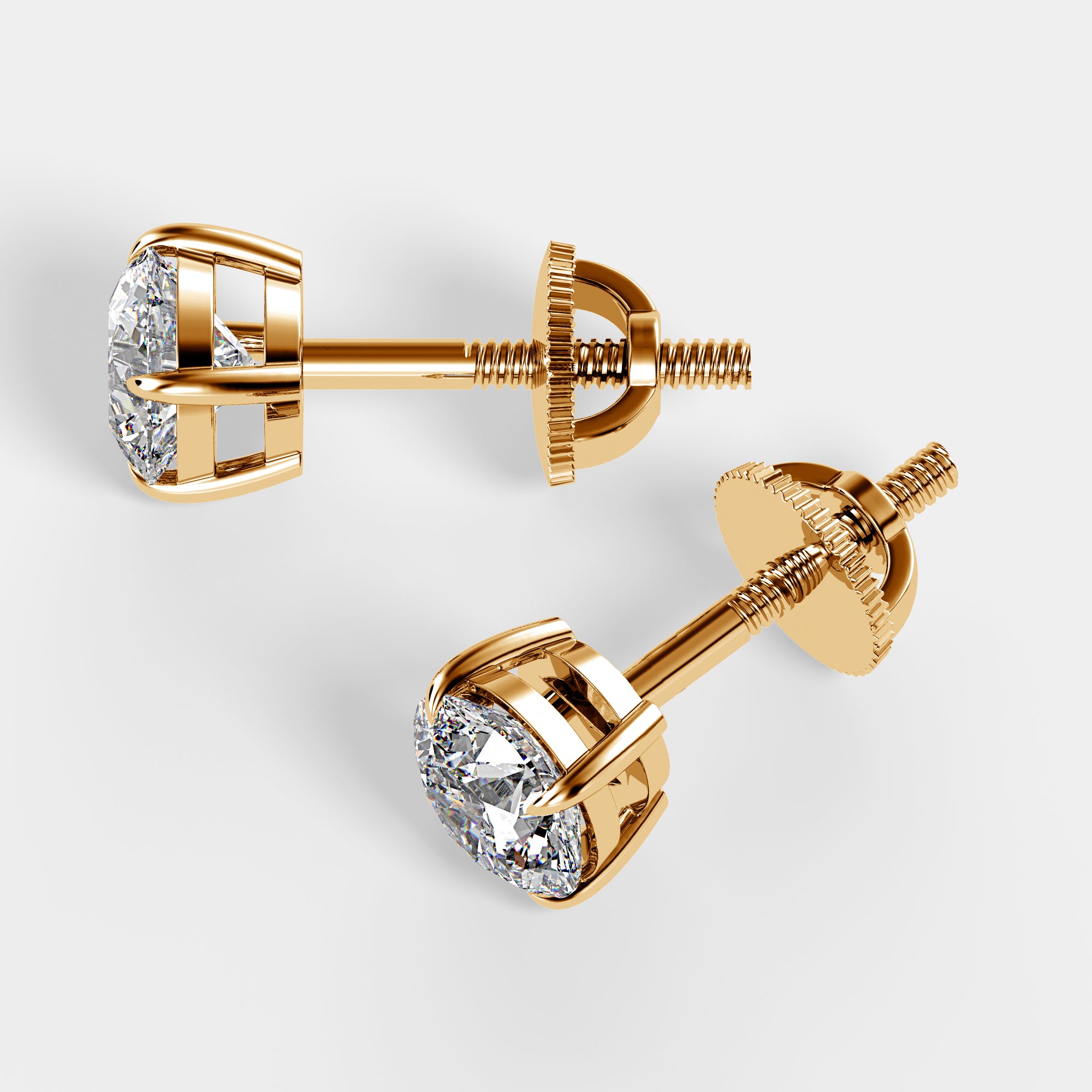 Round Brilliant Stud Earrings | Lab Diamond