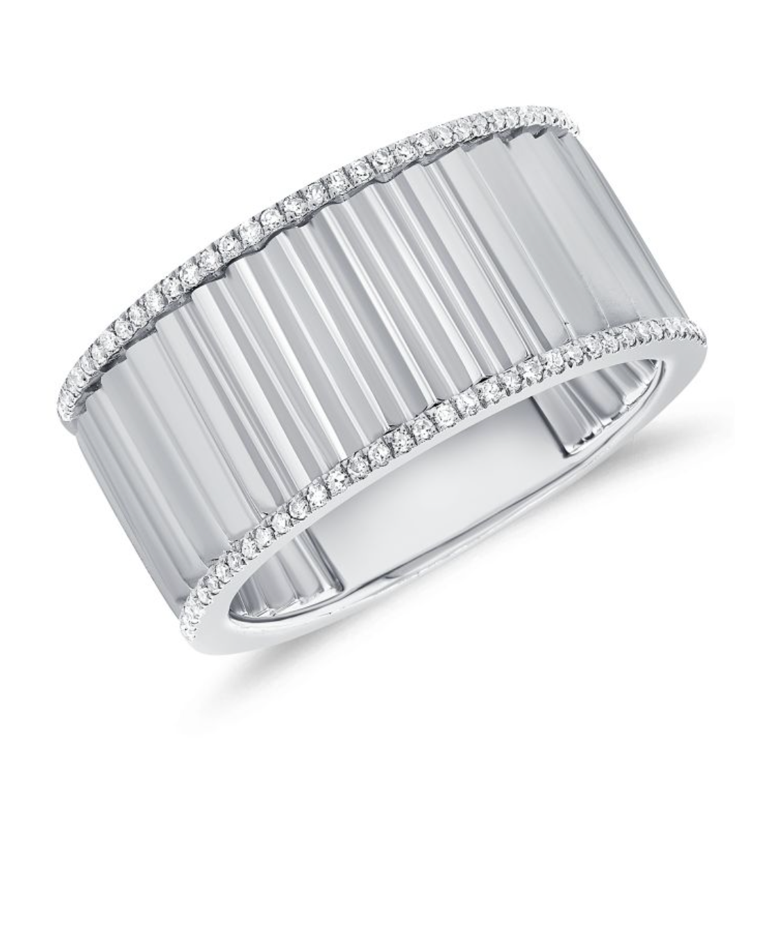 Diamond Edge Fluted Cigar Ring