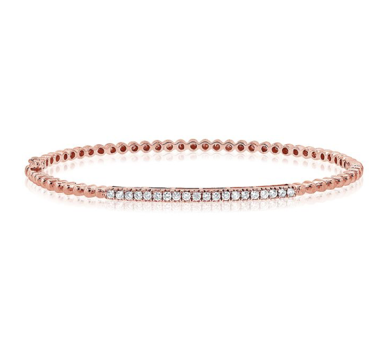 Classic Tennis x Beaded Bangle Bracelet