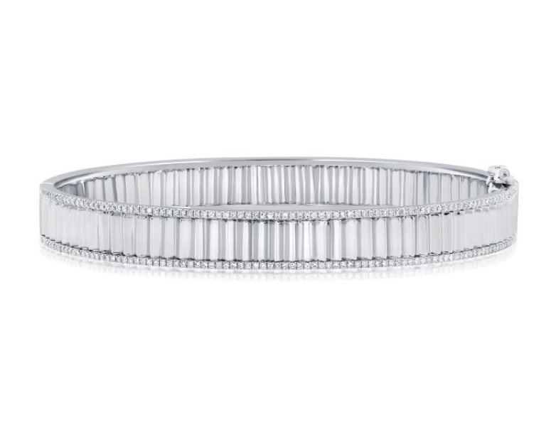 Fluted Diamond Edge Bangle